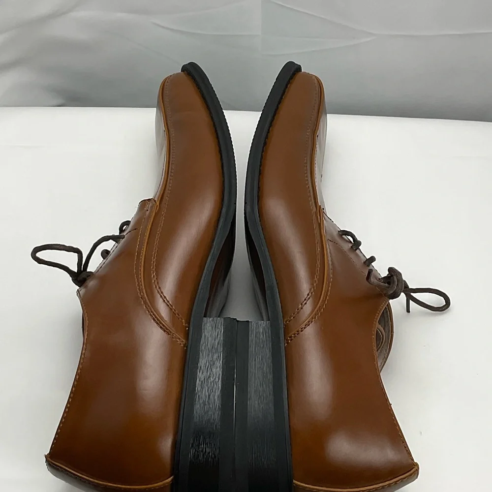 JF J.Ferrar Men's Sz10 Tan Leather Oxfords‎ #0224